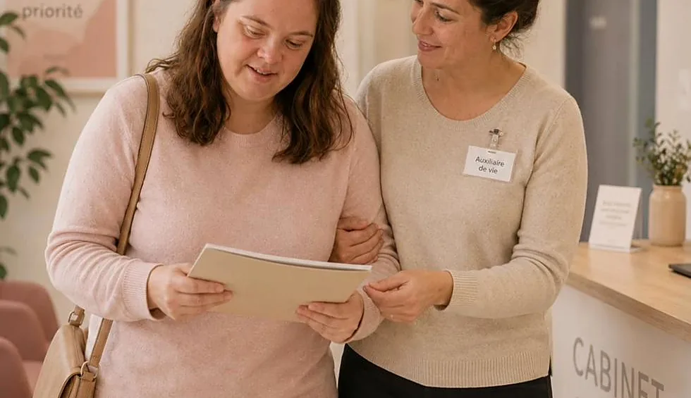 Mutuelle et prévoyance : accompagnement à domicile par une auxiliaire de vie AUXI’life