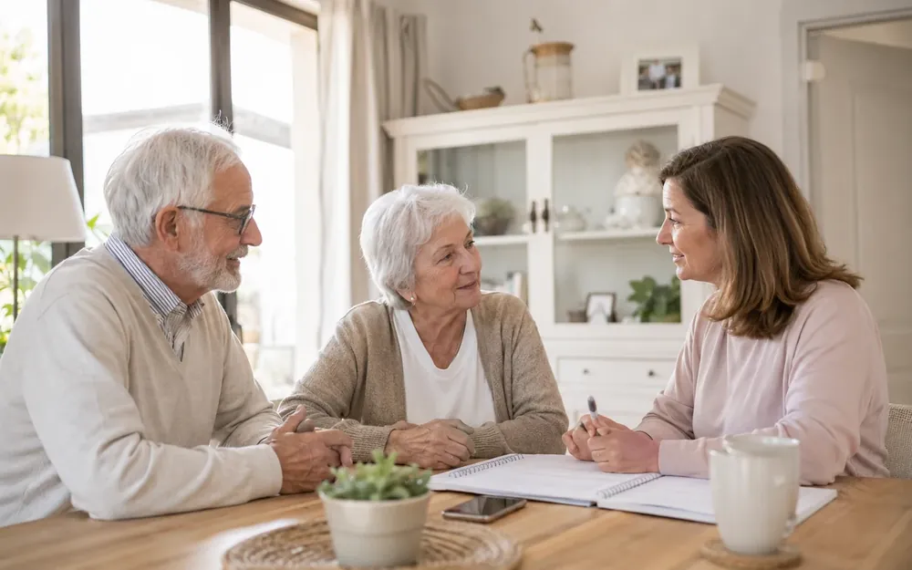 Solutions CARE' : un référent AUXI'life coordonne l'accompagnement d'un couple de personnes âgées lors du retour à domicile après une hospitalisation